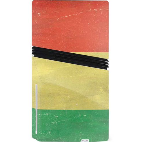 Bolivia Flag Distressed PS5 Pro Disk Console Skin